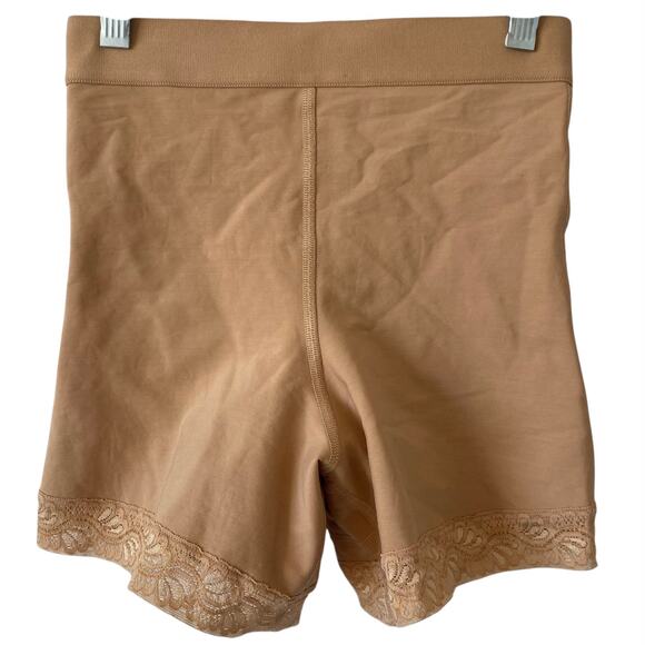 NEW LEONISA Mid-Rise Sculpting Butt Lifter Shaper Shorts Size Small Brown 012983 - Picture 1 of 4